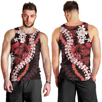 Ulaula Aloha Hawaii Lei Men Tank Top Tropical Flowers Elegant Vibe LT14 - Polynesian Pride