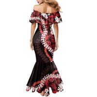 Ulaula Aloha Hawaii Lei Mermaid Dress Tropical Flowers Elegant Vibe - Polynesian Pride