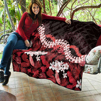 Ulaula Aloha Hawaii Lei Quilt Tropical Flowers Elegant Vibe - Polynesian Pride