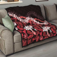 Ulaula Aloha Hawaii Lei Quilt Tropical Flowers Elegant Vibe - Polynesian Pride