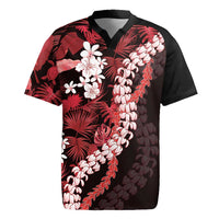 Ulaula Aloha Hawaii Lei Rugby Jersey Tropical Flowers Elegant Vibe LT14 Red - Polynesian Pride