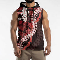 Ulaula Aloha Hawaii Lei Sleeveless Hoodie Tropical Flowers Elegant Vibe - Polynesian Pride