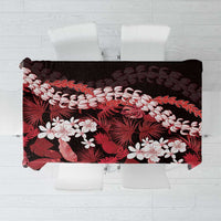 Ulaula Aloha Hawaii Lei Tablecloth Tropical Flowers Elegant Vibe LT14 Red - Polynesian Pride