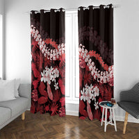 Ulaula Aloha Hawaii Lei Window Curtain Tropical Flowers Elegant Vibe - Polynesian Pride