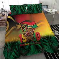 Vanuatu Independence Day Bedding Set Chibi Boar Proud To Be A Ni-Van