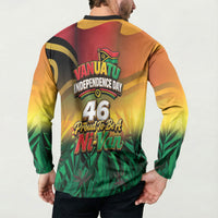 Vanuatu Independence Day Button Sweatshirt Chibi Boar Proud To Be A Ni-Van