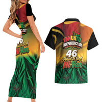 Vanuatu Independence Day Couples Matching Short Sleeve Bodycon Dress and Hawaiian Shirt Chibi Boar Proud To Be A Ni-Van LT14 - Polynesian Pride