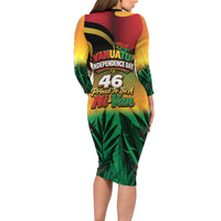 Vanuatu Independence Day Family Matching Long Sleeve Bodycon Dress and Hawaiian Shirt Chibi Boar Proud To Be A Ni-Van