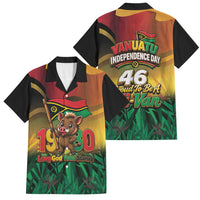 Vanuatu Independence Day Family Matching Mermaid Dress and Hawaiian Shirt Chibi Boar Proud To Be A Ni-Van LT14 Dad's Shirt - Short Sleeve Multicolor - Polynesian Pride