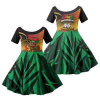 Vanuatu Independence Day Family Matching Mermaid Dress and Hawaiian Shirt Chibi Boar Proud To Be A Ni-Van LT14 Daughter's Dress Multicolor - Polynesian Pride