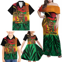 Vanuatu Independence Day Family Matching Off Shoulder Maxi Dress and Hawaiian Shirt Chibi Boar Proud To Be A Ni-Van LT14 - Polynesian Pride