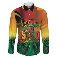Vanuatu Independence Day Family Matching Off Shoulder Short Dress and Hawaiian Shirt Chibi Boar Proud To Be A Ni-Van LT14 Daughter's Dress Multicolor - Polynesian Pride