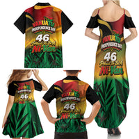 Vanuatu Independence Day Family Matching Summer Maxi Dress and Hawaiian Shirt Chibi Boar Proud To Be A Ni-Van LT14 Mom's Dress Multicolor - Polynesian Pride