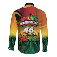 Vanuatu Independence Day Long Sleeve Button Shirt Chibi Boar Proud To Be A Ni-Van LT14 - Polynesian Pride