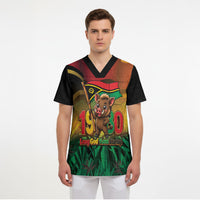 Vanuatu Independence Day Scrub Top Chibi Boar Proud To Be A Ni-Van