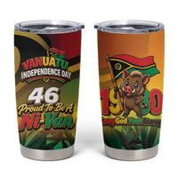 Vanuatu Independence Day Tumbler Cup Chibi Boar Proud To Be A Ni-Van