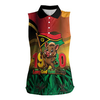 Vanuatu Independence Day Women Sleeveless Polo Shirt Chibi Boar Proud To Be A Ni-Van
