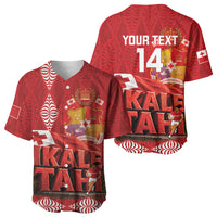 Tonga Rugby Custom Baseball Jersey 2026 Go Ikale Tahi Ngatu Pattern