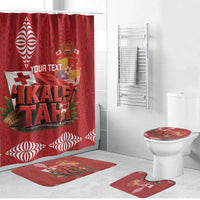 Tonga Rugby Custom Bathroom Set 2026 Go Ikale Tahi Ngatu Pattern