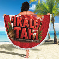 Tonga Rugby Custom Beach Blanket 2026 Go Ikale Tahi Ngatu Pattern