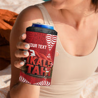 Tonga Rugby Custom 4 in 1 Can Cooler Tumbler 2026 Go Ikale Tahi Ngatu Pattern