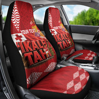 Tonga Rugby Custom Car Seat Cover 2026 Go Ikale Tahi Ngatu Pattern