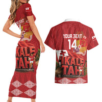 Tonga Rugby Custom Couples Matching Short Sleeve Bodycon Dress and Hawaiian Shirt 2026 Go Ikale Tahi Ngatu Pattern