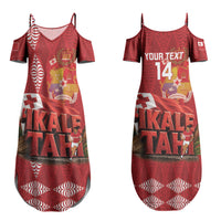 Tonga Rugby Custom Couples Matching Summer Maxi Dress and Hawaiian Shirt 2026 Go Ikale Tahi Ngatu Pattern LT14 - Polynesian Pride