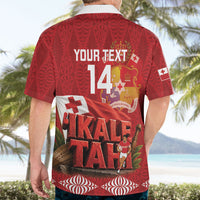 Tonga Rugby Custom Hawaiian Shirt 2026 Go Ikale Tahi Ngatu Pattern LT14 - Polynesian Pride