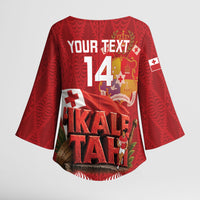 Tonga Rugby Custom Kimono Sleeve Blouse 2026 Go Ikale Tahi Ngatu Pattern
