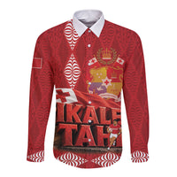Tonga Rugby Custom Long Sleeve Button Shirt 2026 Go Ikale Tahi Ngatu Pattern