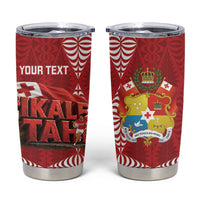 Tonga Rugby Custom Tumbler Cup 2026 Go Ikale Tahi Ngatu Pattern