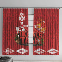 Tonga Rugby Custom Window Curtain 2026 Go Ikale Tahi Ngatu Pattern