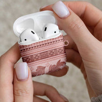 Pastel Pink Samoa Siapo Teuila Flowers AirPods Case LT14 - Polynesian Pride