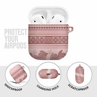 Pastel Pink Samoa Siapo Teuila Flowers AirPods Case LT14 - Polynesian Pride