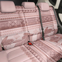 Pastel Pink Samoa Siapo Teuila Flowers Back Car Seat Cover - Polynesian Pride