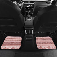 Pastel Pink Samoa Siapo Teuila Flowers Car Mats LT14 Set 2pcs - Back Pastel Pink - Polynesian Pride