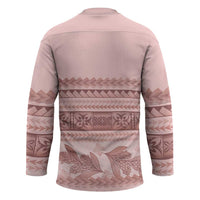Pastel Pink Samoa Siapo Teuila Flowers Hockey Jersey LT14 - Polynesian Pride