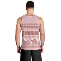 Pastel Pink Samoa Siapo Teuila Flowers Men Tank Top - Polynesian Pride
