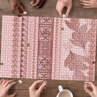 Pastel Pink Samoa Siapo Teuila Flowers Puzzle LT14 - Polynesian Pride