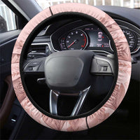 Pastel Pink Samoa Siapo Teuila Flowers Steering Wheel Cover LT14 - Polynesian Pride