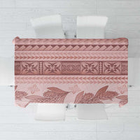 Pastel Pink Samoa Siapo Teuila Flowers Tablecloth LT14 Pastel Pink - Polynesian Pride