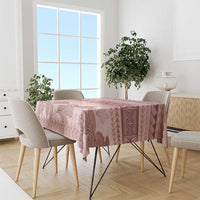 Pastel Pink Samoa Siapo Teuila Flowers Tablecloth LT14 - Polynesian Pride