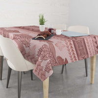 Pastel Pink Samoa Siapo Teuila Flowers Tablecloth LT14 - Polynesian Pride