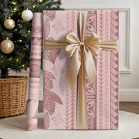 Pastel Pink Samoa Siapo Teuila Flowers Wrapping Paper LT14 - Polynesian Pride