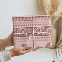 Pastel Pink Samoa Siapo Teuila Flowers Wrapping Paper LT14 - Polynesian Pride