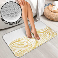 Polynesia White Sunday Bathroom Set Plumeria Polynesian Tribal Gold Color - Polynesian Pride