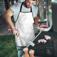 Polynesia White Sunday Apron Plumeria Polynesian Tribal Grey Color LT14 - Polynesian Pride
