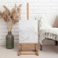 Polynesia White Sunday Canvas Wall Art Plumeria Polynesian Tribal Grey Color LT14 - Polynesian Pride