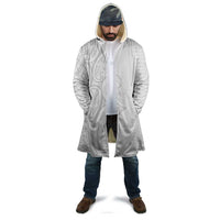 Polynesia White Sunday Cloak Plumeria Polynesian Tribal Grey Color - Polynesian Pride